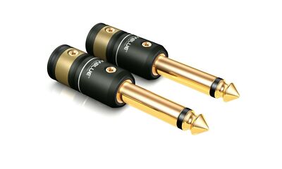 1 Paar (2Stk) Viablue T6s Klinke Klinkenstecker Mono 6,3mm Phono Plug