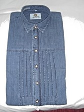 German Trachten Shirt Lederhosen Oktoberfest New size Medium Denim