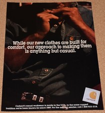 1994 Print Ad Carhartt shirt anything but casual workwear Made in USA man style