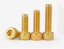 Titanium Plated Gold Socket Cap Head Screw Allen Bolt M2 M2.5 M3