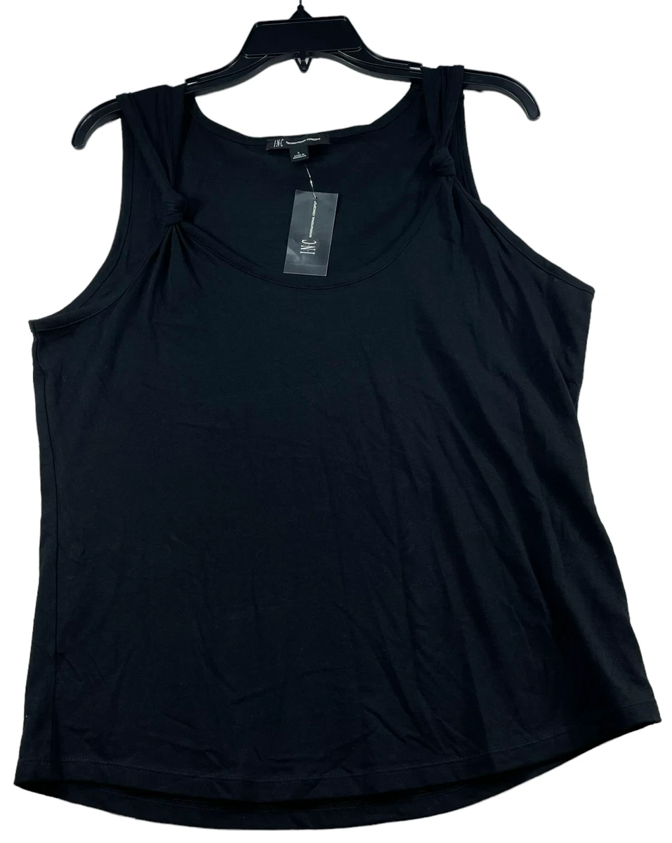 Top Tank Colorblock Noir Et Blanc INC International Concepts - Taille 4 - Neuf étiqueté - Polyester