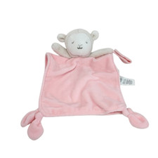 CARTER'S BABY LAMB PINK PACIFIER HOLDER SECURITY BLANKET STUFFED ANIMAL PLUSH