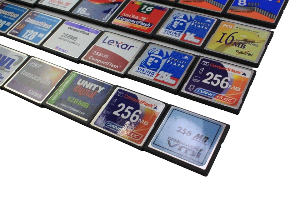 Lot of 62 Compact Flash CF Memories Various Brands & Capacities - Image 2 of 4