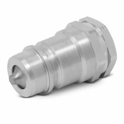 1/2'' Ag Hydraulic Quick Connect Male Coupler, Poppet Valve, 7/8 -14 ORB Thread