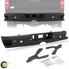 Off-road Rear Bumper W Park For 2014-19 15 Chevy Silverado 1500 2500 Hd 3500 Hd