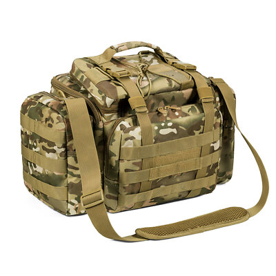 Dr.Fish Large Fishing Tackle Bag Water-Resistant Shoulder Waist Packs Travel