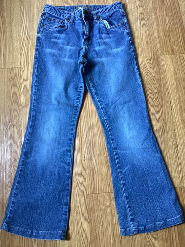 GIRLS Jean’s  LIMITED TOO super hip blue boot cut jeans size 12 children’s kid - Picture 5 of 5