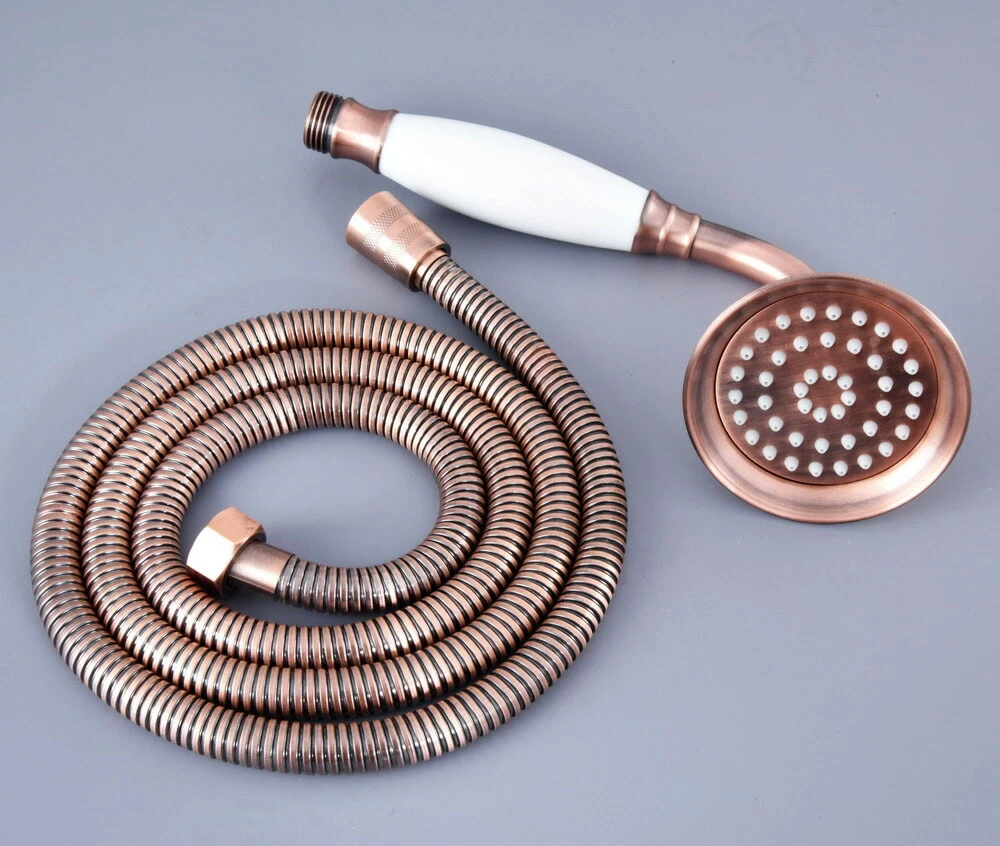 59" (1500mm) Shower Hose Pipe & Antique Copper Hand Held Spray Shower Head hh130