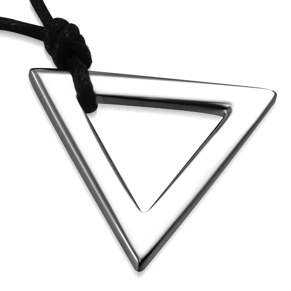 Zense - Collana da uomo in acciaio a forma di triangolo ZP0044