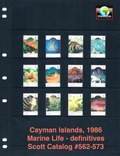 $35.20 Scott Value - 1986 CAYMAN ISL. Fish definitives Caribbean CV MNH NH UMM