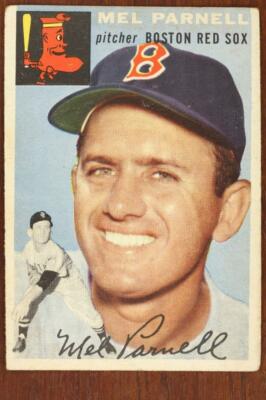 Vintage 1954 Baseball Card TOPPS #40 MEL PARNELL Pitcher Boston Red Sox