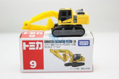 Takara Tomy Tomica #9 Komatsu Excavator PC200-10 1/122 Diecast Toy