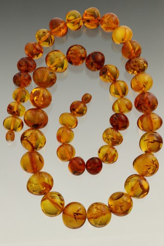 Collar ÁMBAR BÁLTICO Genuino Cuentas Barrocas Macizas DE COLECCIÓN 108,3 g 180910-1 - Imagen 3 de 7