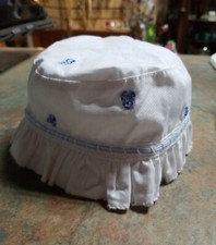 NWT Carter's Baby Infant Baby Kids Embroidered Bucket Hat 0-3 months White Blue