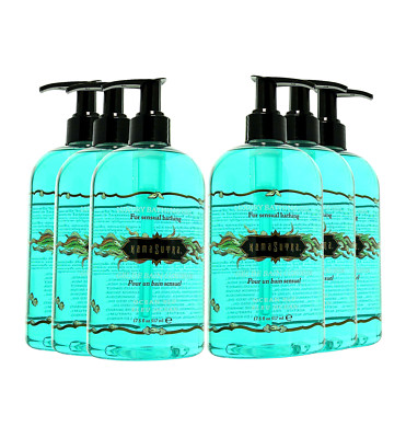 Kama Sutra Luxury Bathing Gel -  Body Wash & Show Ocean Blu 17.5 Oz (Set of 6)