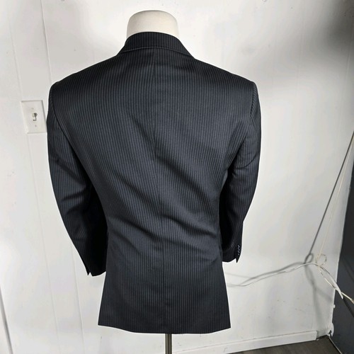 Jones New York Mens 36S Blue Gray Striped 100% Wool Lt.Weight Sport Coat S33 - Picture 15 of 24