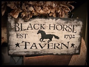 Primitive Colonial Tavern Sign 8x10 Canvas Board Print Cupboard Tuck