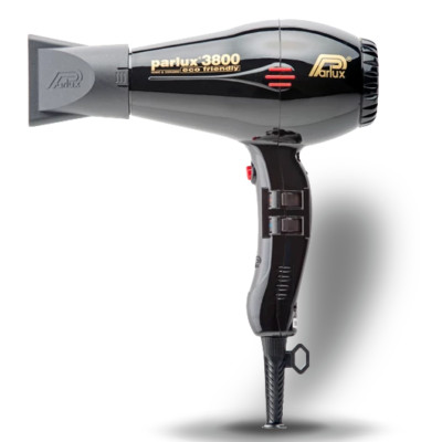 Parlux 3800 Eco Friendly Ionic & Ceramic Professional Hair Dryer | Black