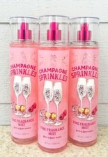 3 Bath  Body Works CHAMPAGNE SPRINKLES Fine Fragrance Mist 8oz SET/LOT of 3