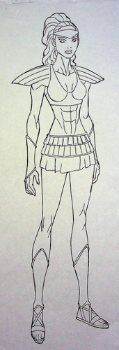 Superman Batman Apocalypse JEFF JOHNSON Production Hand Drawn AMAZON 3 Model Cel - Picture 4 of 4