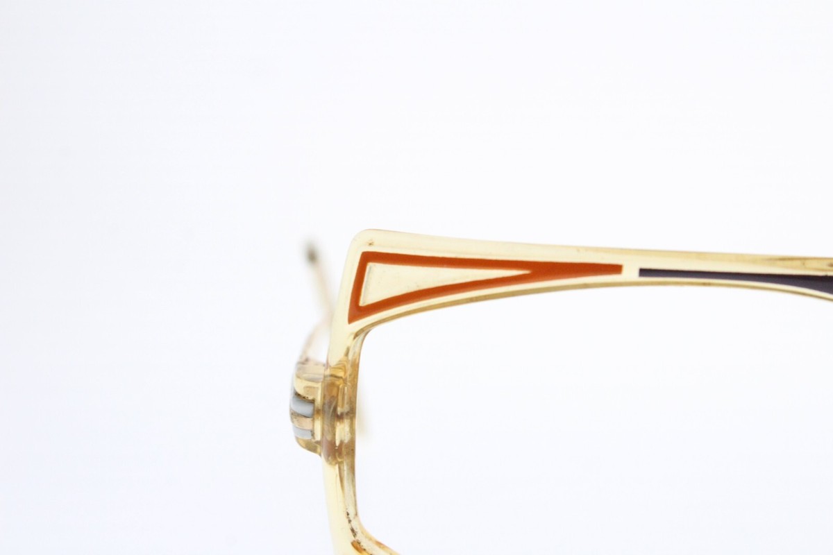 RARE! Cazal 853 Sunglasses Frames Clear/Orange/Purple/White Metal