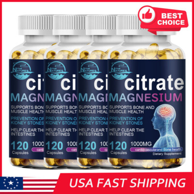 BEST MAGNESIUM CITRATE SUPPLEMENT 1000 MG  120/240/480CAPSULES   HIGH ABSORPTION