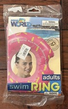 NEW Aqua World Adult Swim Ring Pool Float Toy Donut Tube Water