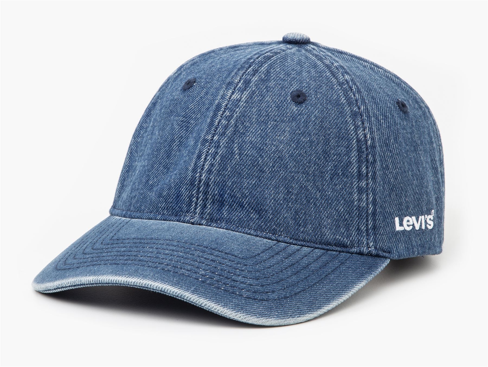 Cappellino da uomo in denim con curva regolabile Levi ~ Essential Jeans Blue
