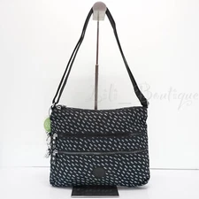 NWT Kipling HB6141 Alvar Crossbody Bag Double Zip Polyester Ultimate Dots $104