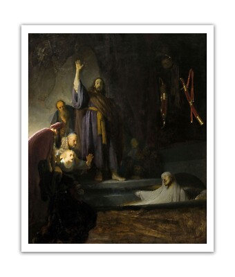 REMBRANDT Raising of Lazarus 1630 Painting PREMIUM Print Poster 17 x 20''