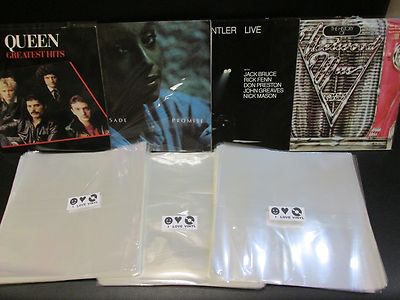 500 pcs. 12'' Plastic Vinyl Record SLEEVES COVERS LP Outer   Best STANDARD SIZE