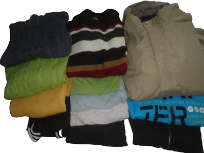Herren Paket, Bekleidungspaket, 14 Teile Hoodie Pullover Shirts Jacken Größe 2XL