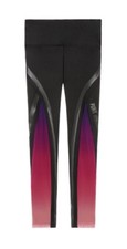 NWT VICTORIA'S SECRET PINK BLACK SUNSET OMBRE MESH STRIPE LOGO ULTIMATE LEGGINGS