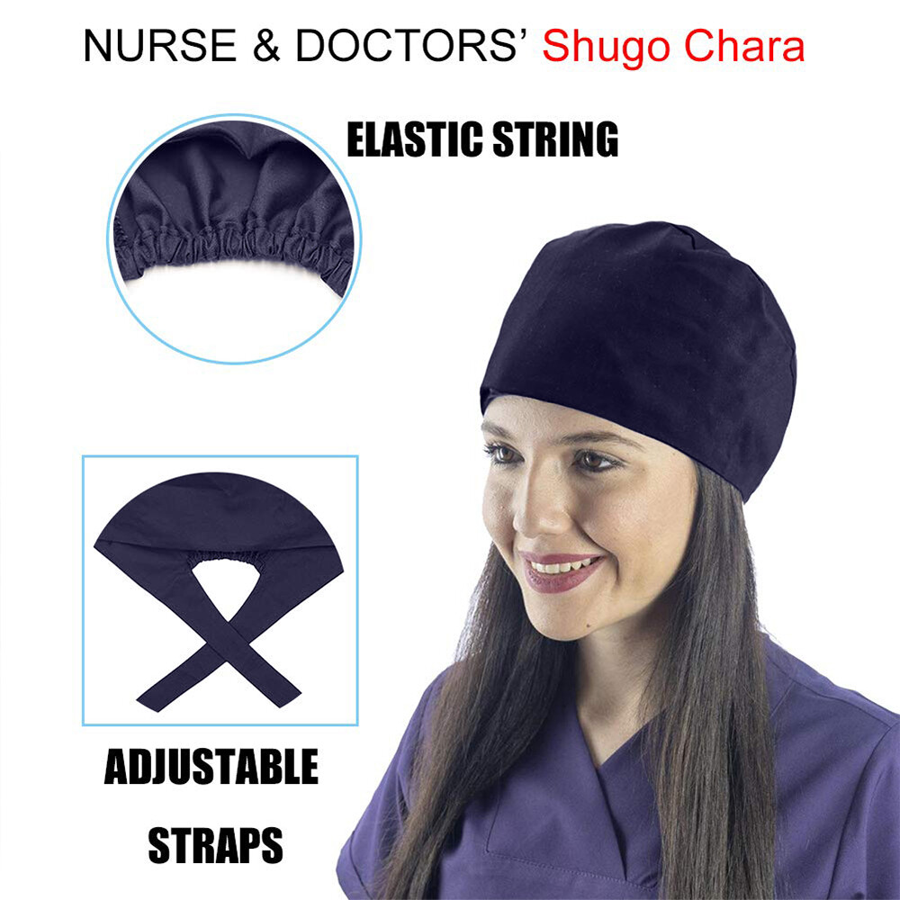 Unisex Adjustable Work Scrub Cap Sweatband Floral Animals Printed Hat