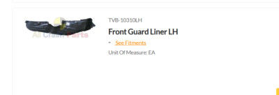 Left Front Inner Cover NEW LEFT FRONT INNER GUARD LINER FOR TOYOTA RAV4 5/2000-10/2005 RAV-4 ...