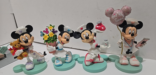 4 Disney Minnie Mouse Krankenschwester Sammlung niedrige Besetzung Zahlen EUC - Bild 3 von 17