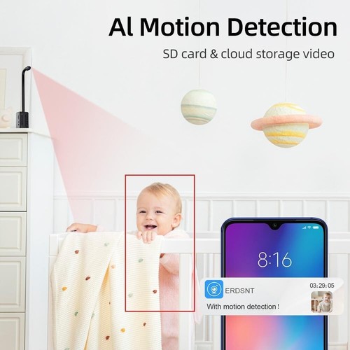 WiFi Smart Baby Monitor 1080P 115 ° Wide-angle Camera 2100mAh Battery - Picture 2 of 8