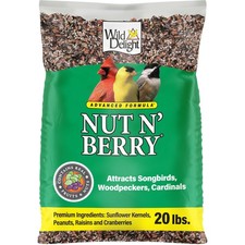 Nut N-Berry Birdfood 20 Lb - Premium Mix for Songbirds, No Fillers