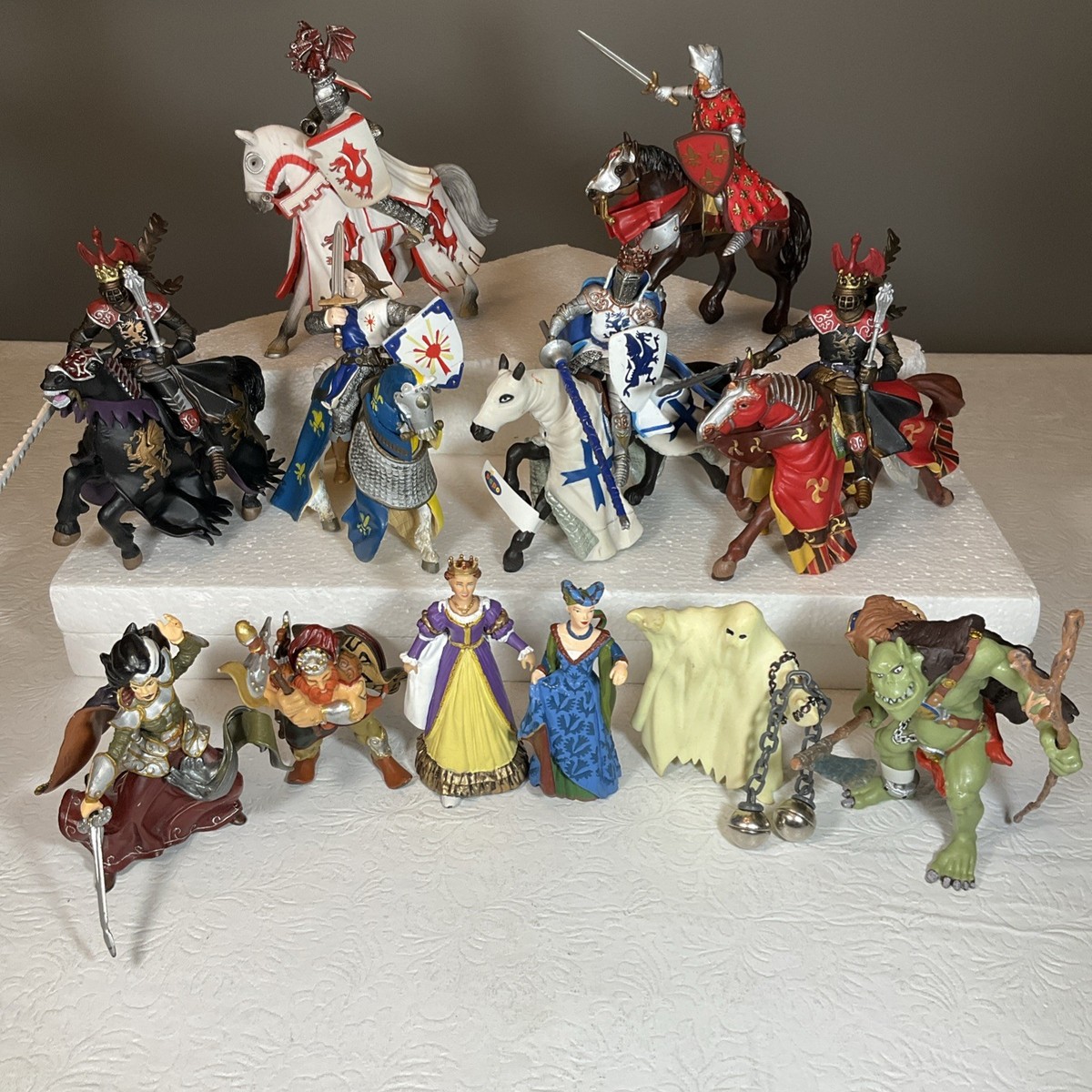 Lot PAPO Medieval Castle Knights Horses Troll Ghost Queen Dwarf