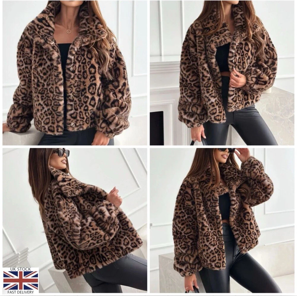New Women's Ladies FAUX Quilted Fleece Warm Puffer Jacket Coat Button Stylish