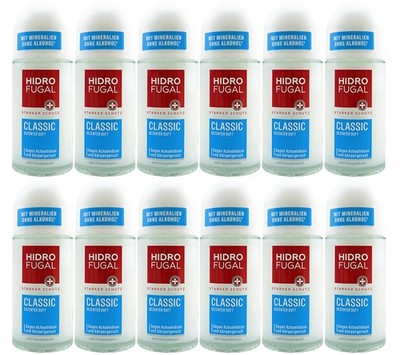Hidrofugal CLASSIC Deo Roll On 12 x 50ml ohne Alkohol Anti Transpirant Duft