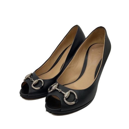 Gucci Open Toe Pumps Black Women's Size EU36/US6 - Picture 1 of 6