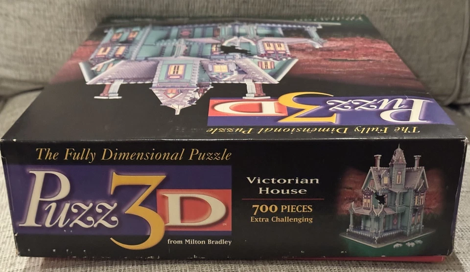 Puzzle 3D Victorian House 700 piezas Milton Bradley 1994 rompecabezas 3D nuevo en caja regalo de Navidad Foto 3 de 4
