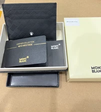 Montblanc Extreme 3.0 Black Leather Slim Card Holder 6CC-Gift Box 2025-Fast Ship