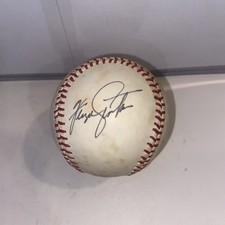 Ferguson Jenkins Signed AL Lee MacPhail Baseball (Side Panel Toned) JSA COA