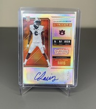 2018 Carlton Davis Contenders Draft Championship Ticket 1/1 RC Auto Pats Read
