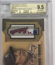 Masahiro Tanaka [2019 Topps Dynasty 1/1 Laundry Tag Patch Auto BGS9.5]