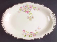 Homer Laughlin  Fluffy Rose 1  Oval Serving Platter 221522
