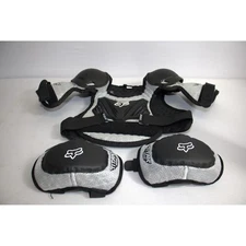 Fox Racing Titan Pro Black Silver Youth Motocross Armor Chest Protector Pads Set