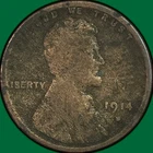 1914-S Lincoln Wheat Cent Good G Coin, Corrosion #42487